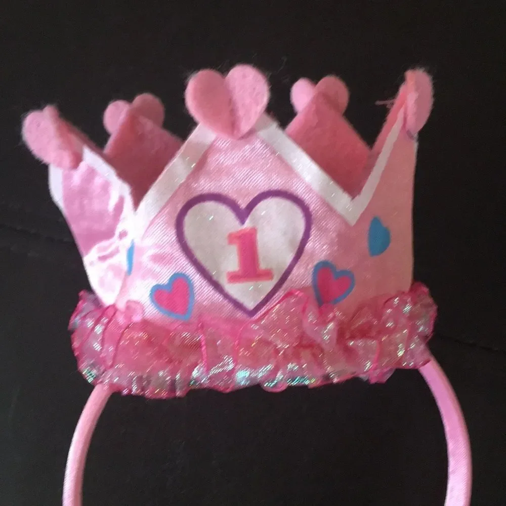 Princess crown headband 1 year old Birthday